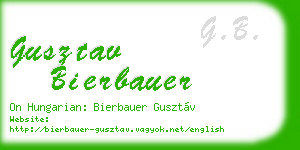 gusztav bierbauer business card